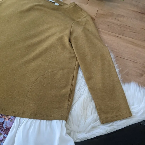 LOGO - Terry Top with Poplin Ruffle Hem - Picture 9 of 12